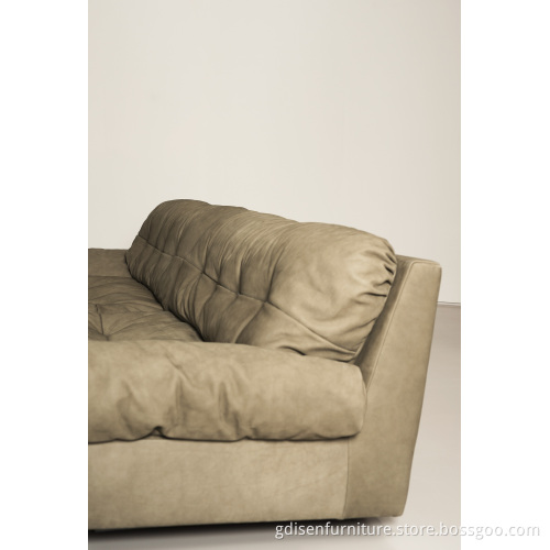Modern leather milan sofa for living room furniture